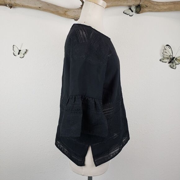 Ann Taylor semi sheer ruffle sleeve top - Picture 7 of 7